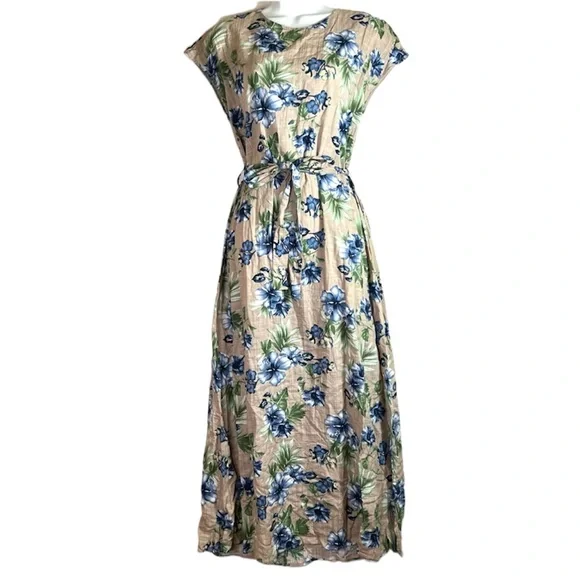 NWT Tylho Floral Cotton Midi Dress Size Small - Picture 1 of 12